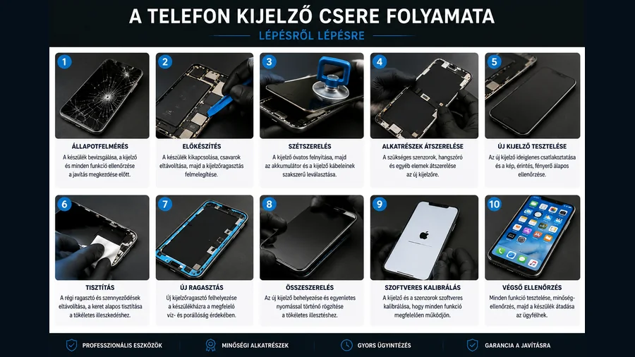 Telefon kijelzőcsere