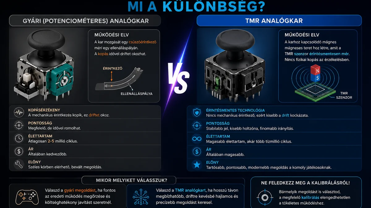 TMR analógkar összehasonlítás