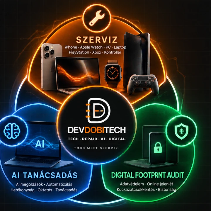 DevDobiTech – Szerviz, AI tanácsadás és Digital Footprint Audit